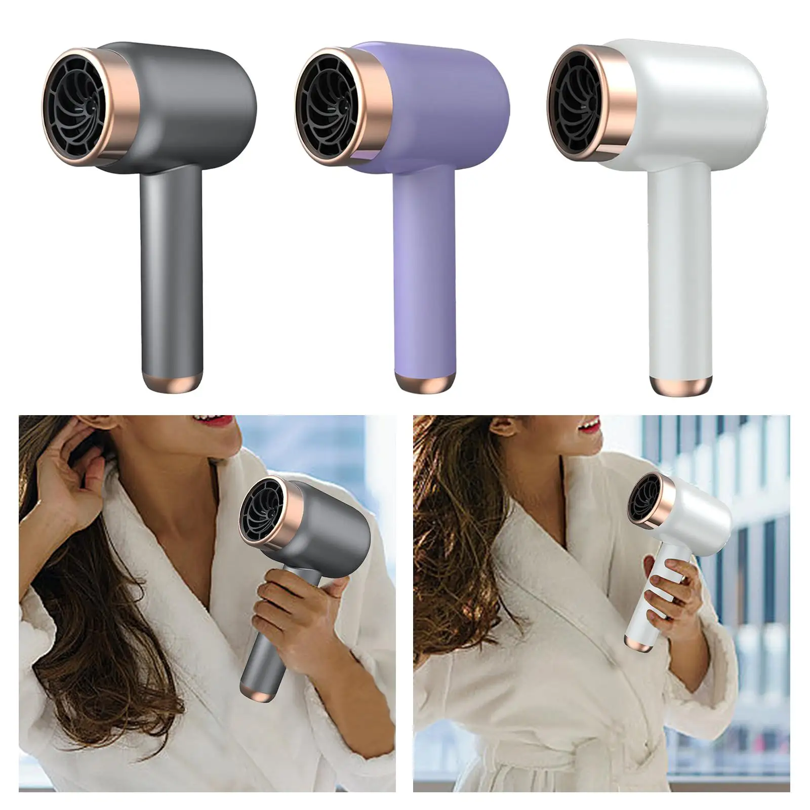 Travel Small Fan Setting Hairdryer Quick Dry Professional Ionic Blow Dryer Hair Blower for Outdoor Travel Salon Indoor Women Men 4