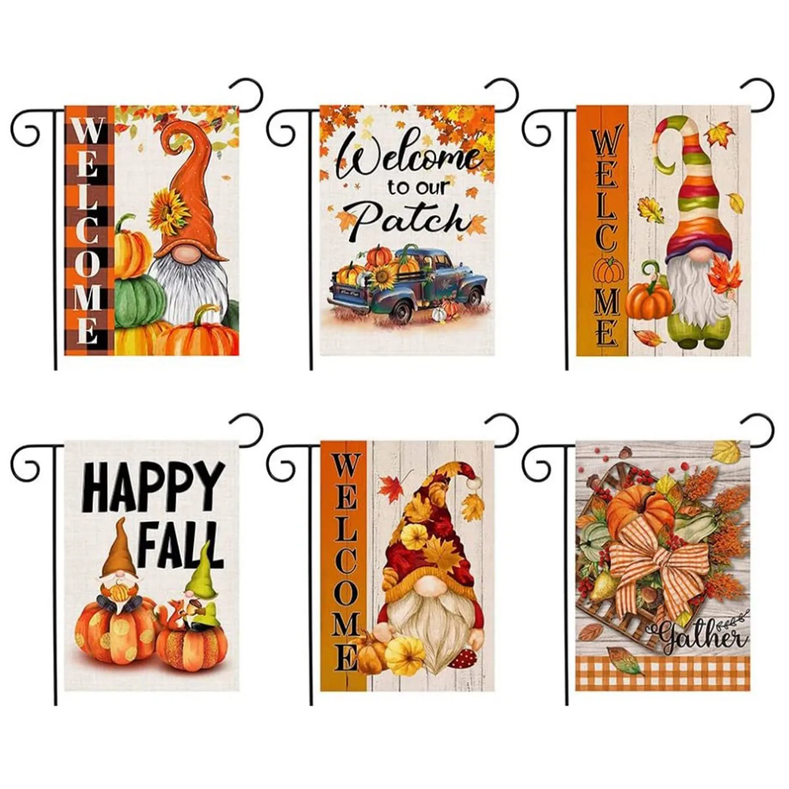 Drapeau De Jardin De Pâques En Tissu Lin, Odot Durable Bannière De