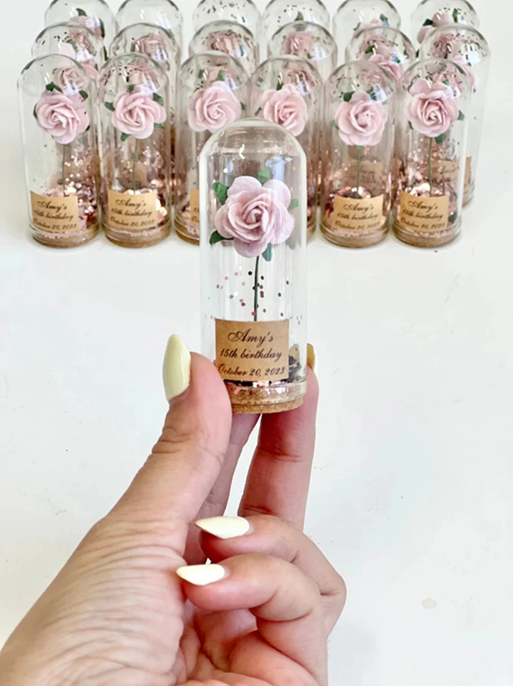 

10 pcs Favors for Wedding, Baby Showers Favors, Cloche Dome Glass Custom Party Favors, Personalized Wedding Gift, Bachelorette