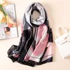 Spring Scarf Women's Luxury Design Scarf Silk Smooth Scarf Soft Muslim Headband Shawl Beach 85x180cm 2
