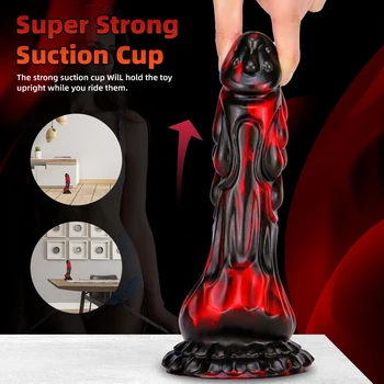 FREDORCH Silicone Anal Dildos for Vac-u-Lock Sex Machine Animal dildos Realistic Adult Masturbation big Horse Dildo Dog Dildo 4