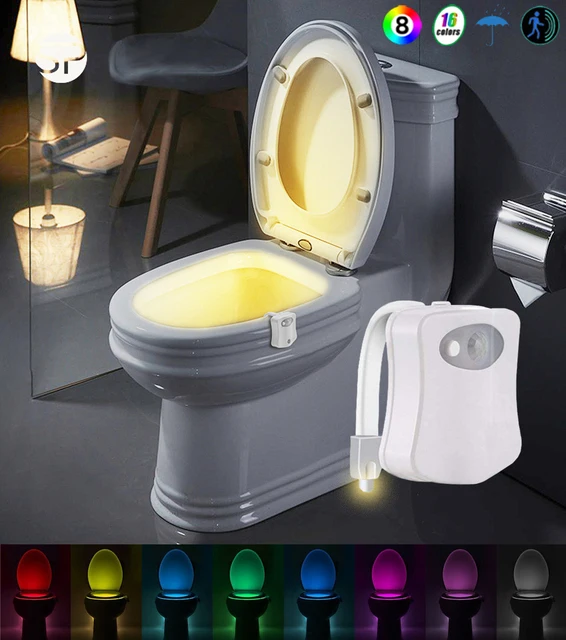 Led Toilet Night Light Built-In Pir Sensor Energy Saving Bathroom - Foto 13