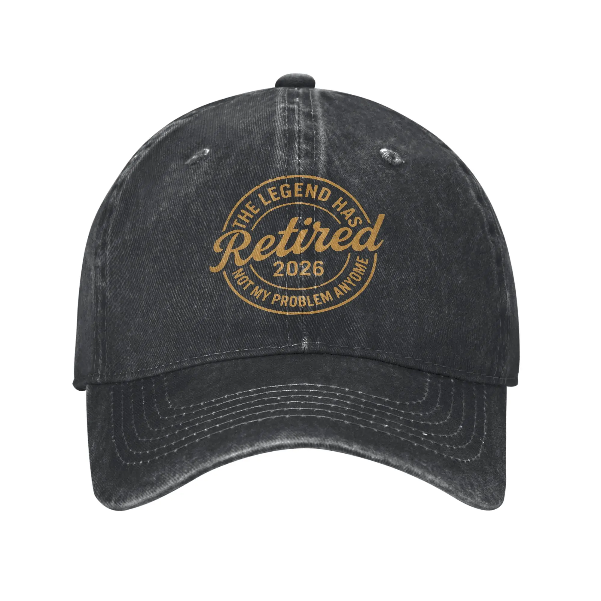 The Legend Has Retired 2026 Vintage Sonnen-Baseballkappe Lässige Unisex Herren Washed Trucker Hat Verstellbare Wander-Baseballkappen Geschenk