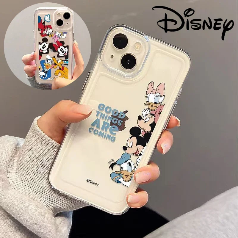 Casing Ponsel Disney Mickey untuk IPhone 14 13 12 11 Pro Max Cover