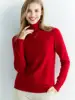 LONGMING Fall Winter Women's Sweaters Turtleneck 100% Merino Wool Sweater for Ｗomen Pullovers Long Sleeve Tops Vintage Knitwears 3