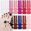 Baking Free Toe Nail Sticker Wraps Solid Color Full Cover Foot Stickers Adhesive Decals Toenail Polish Strips DIY Foot Decals 4