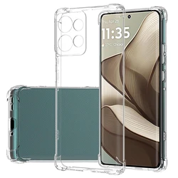Shockproof Transparent TPU Protective Phone Case, Clear Cover Shell for Motorola Moto G86 (Clear)