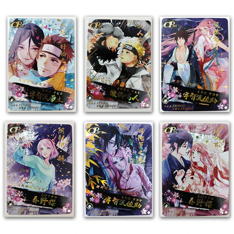 

Anime Naruto Uzumaki Naruto Uchiha Sasuke Haruno Sakura Namikaze Minato Bronzing Cp Card New Collection Boy Birthday Gifts