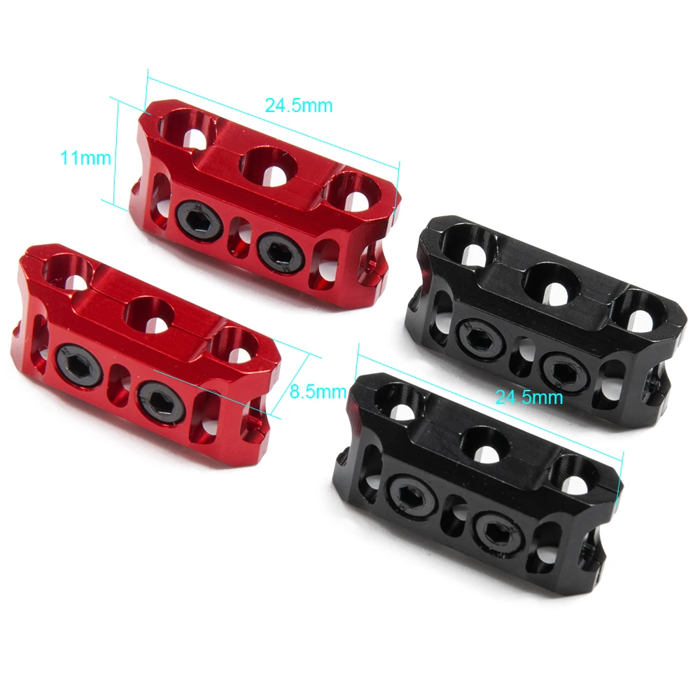MIBIDAO Aluminum Alloy ESC Motor Cable Manager Wire Fixed Clamp Buckle Prevent Tangled Line Clip Tool for RC Climbing Model Car