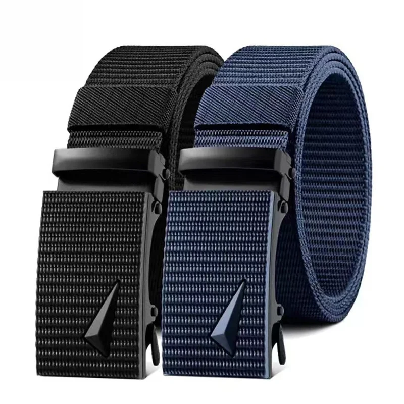 

125cm Outdoor Sports Military Army Belt For Men Nylon Jeans Automatic Buckle s Training Hunting Cowboy Tactical Unisex