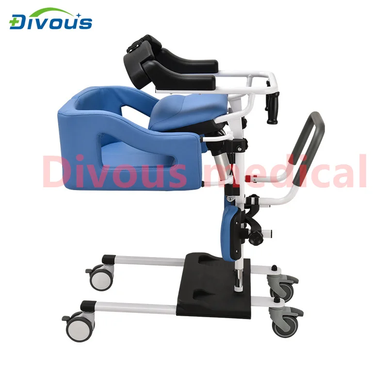 Multifunctional carbon steel elderly disabled care lift electric transfer wheelchair 6