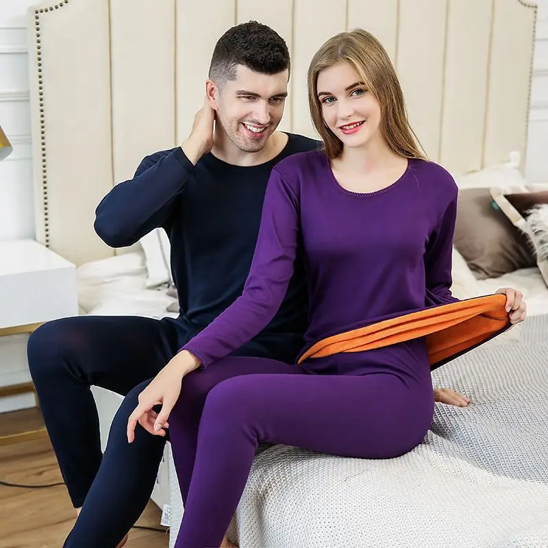 Winter Women Men Thermal Underwear Long Johns Thickened And Velvet Warm Lingerie Thermal Clothing Thermo Underwear Plus Size 6XL