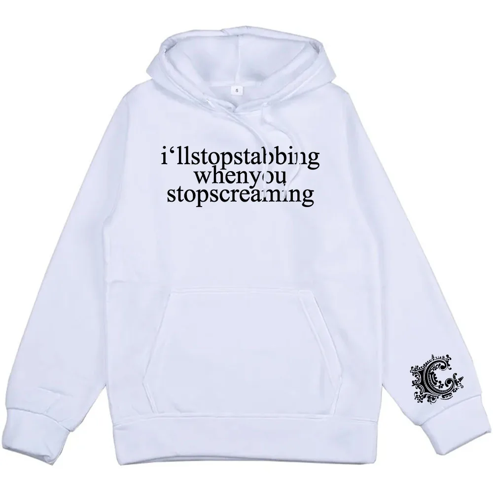 CHIODOS I'll Stop Stabbing Hoodies Mode Langarm Mit Kapuze Sweatshirt Fleece Herbst Männer Frauen Pullover Hip Hop Streetwear – Detail 4