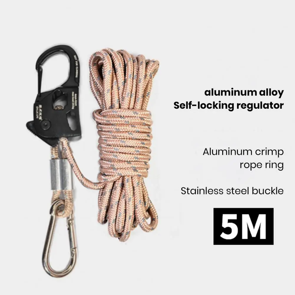 Camping Cord Buckles 5M Aluminum Alloy Tent Rope Tensioner Buckle Strong Load-bearing Camping Portable Tent Cord Adjuster