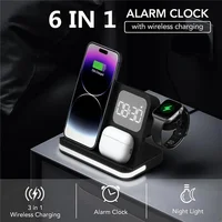6 In 1 Wireless Charger Stand For iPhone Samsung S23 S22 Ultra Note Fold Galaxy Watch 5 4 Active Buds Fast Charging Dock Station - Image 3