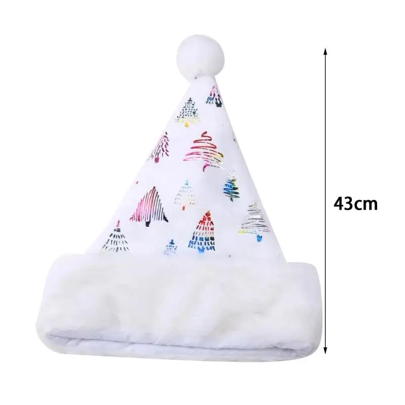 Best-selling New Santa Hat For Adults Big Comfort Plush White Velvet Unisex Child Christmas Women Man Holiday