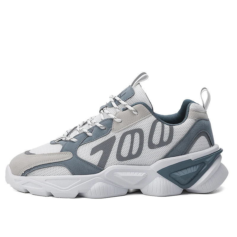 

Outdoor Basketball Shoes Men's Reflective Sneakers Retro Stitching Mesh Sneakers Anti-Slip Wear-Resistant Thick Sole Sneakers