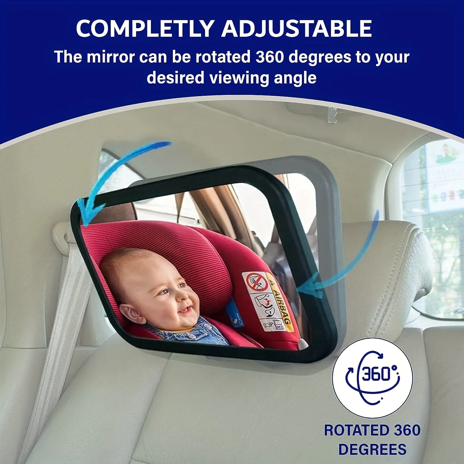Baby Back Seat Safety Mirror For Car Headrest Rear Facing Seat Infant & Toddler Child Mirror In Car Baby VIiew car rearview mirror car baby mirror