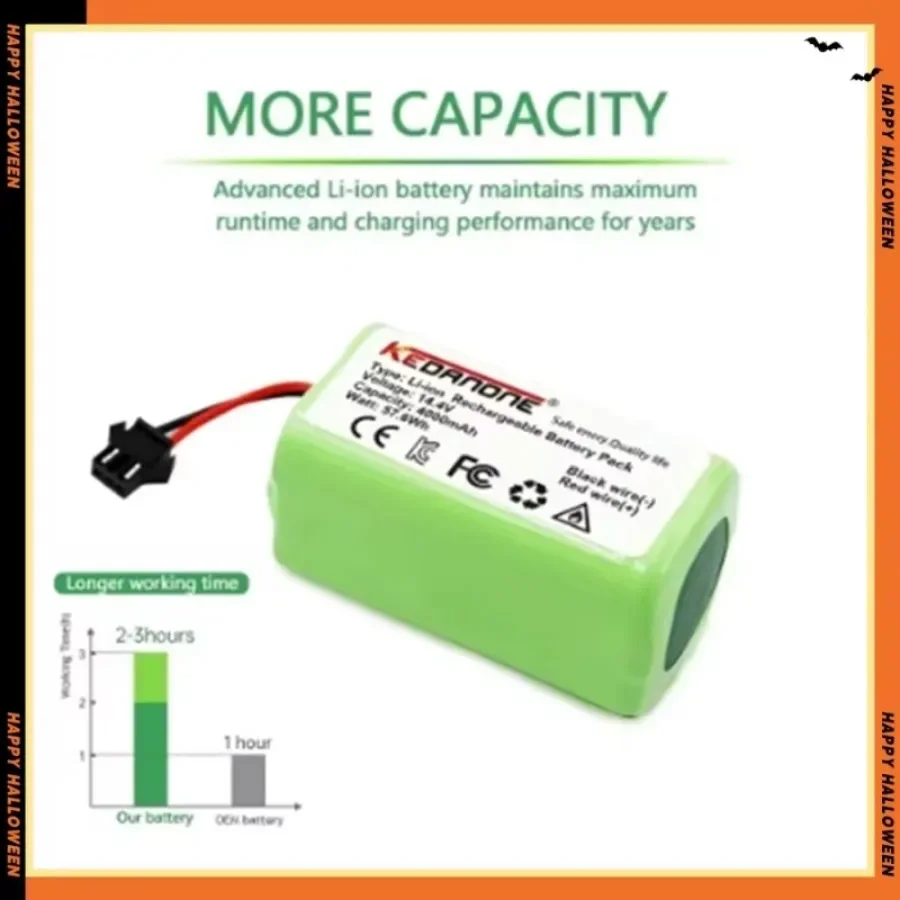 14.4V 4000mAh Battery For eufy RoboVac 15C-G30 Hybrid Edge Robot Vacuum Cleaner Accessories power tool battery rechargeable battery vacuum cleaner battery battery replacement