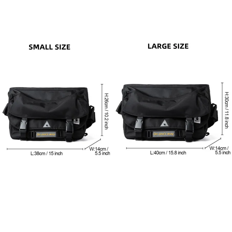 Jamhoo Men Motorcycle Cycling Messenger Bags Waterproof Big Crossbody Shoulder Bag Personalized Hip Hop Street Travel Cross Bag