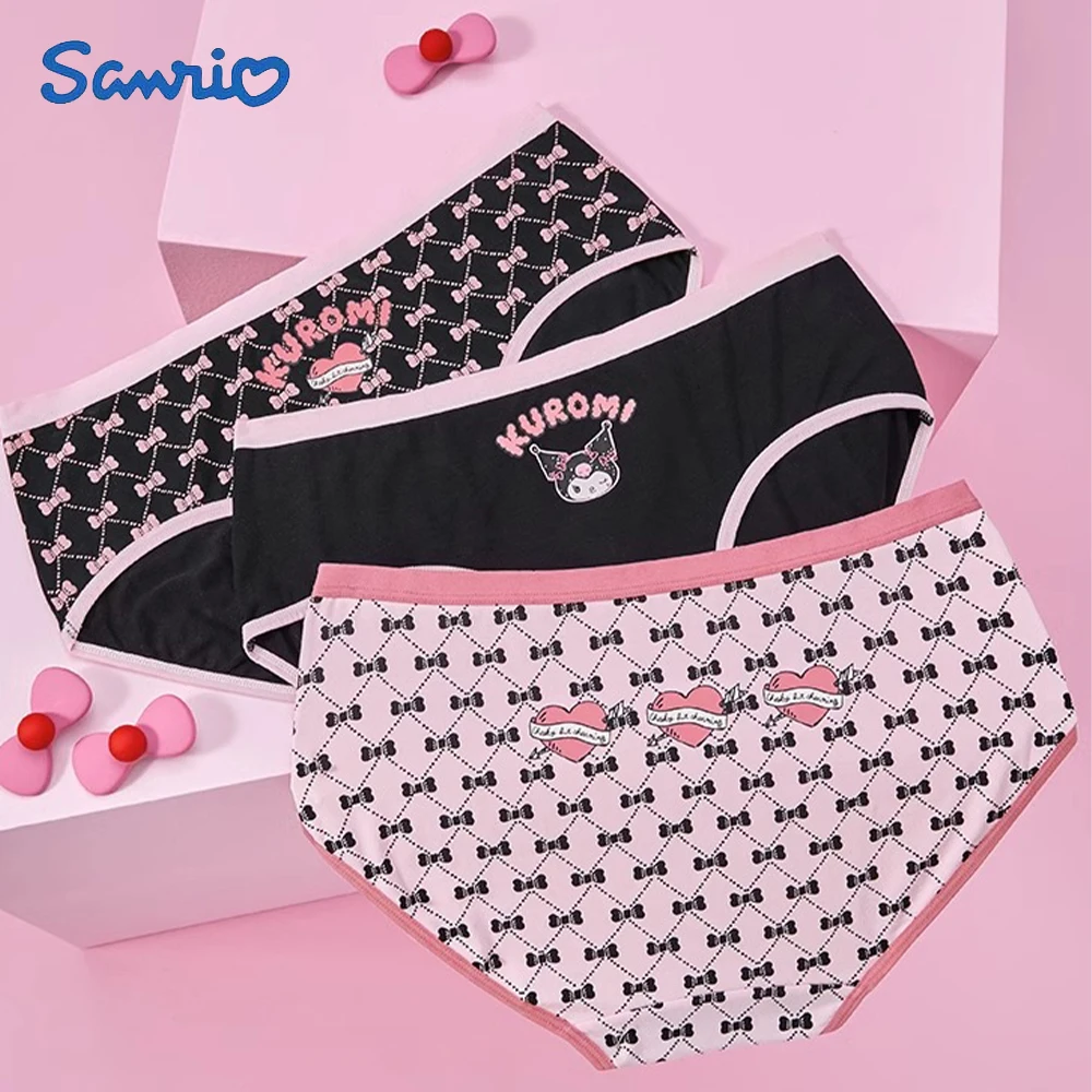 

Sanrio Traceless Panties Kuromi Breathable Briefs Cute Girls Anime Cartoon Comfortable Women Underwear Panty Sexy Lingerie Gifts