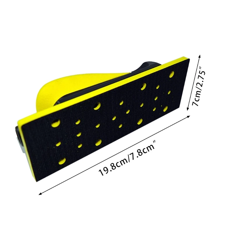 Practical Vacuum Hand Sanding Block Hook & Loop Disc for Wood Polishing Household Cleaning Car Maintenance Fine Grinding