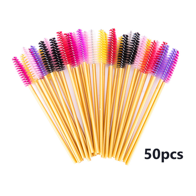 Crystal Eyelashes Brush Comb 25/50Pcs Eye Lashes Extension Mascara Wands Makeup Professional Makeup Beauty Tool
