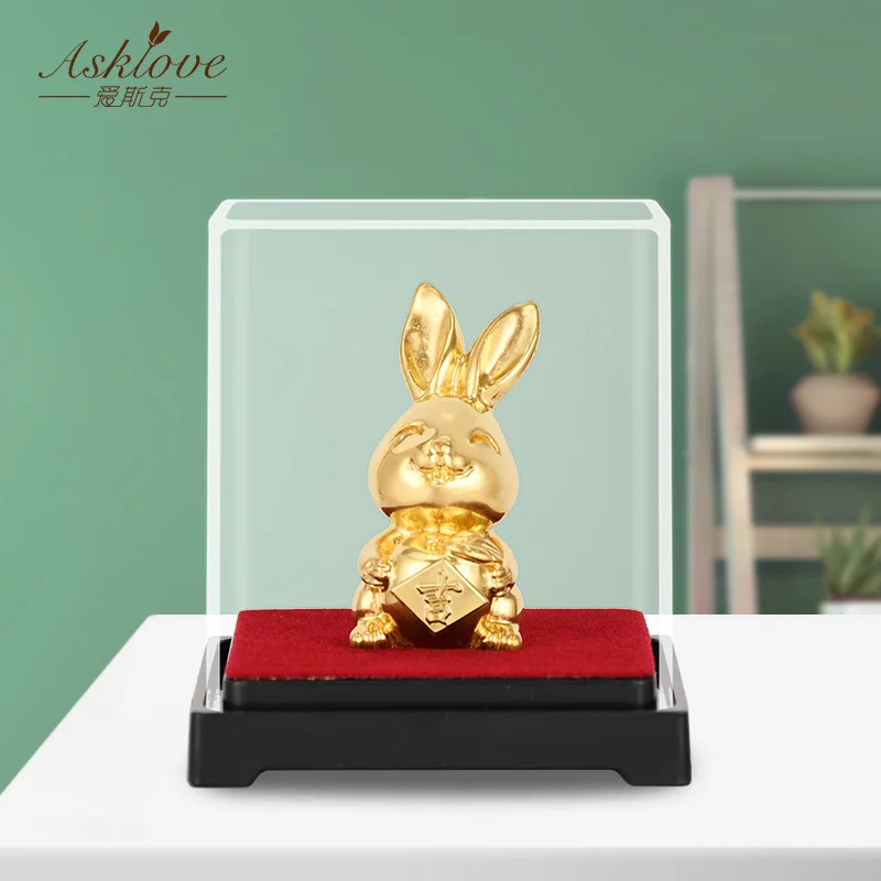 Gold Rabbit Figurine Rabbit Statue | Foil Home Decoration Accessories