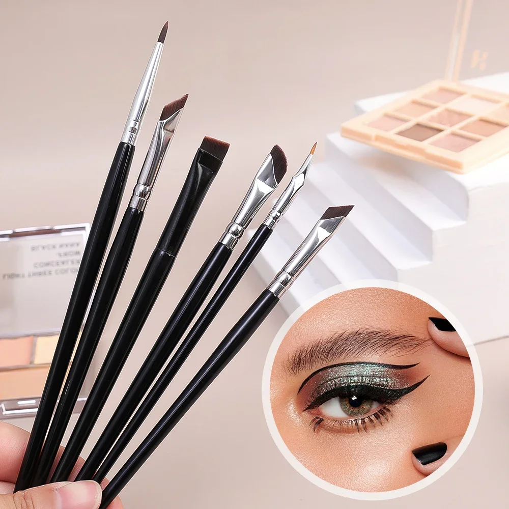 Makeup Brushes Set Eyebrow Contour Precise Detail Brush Eyebrow Eyeliner Brush Portable Small Angle Makeup Tool