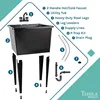 Tehila Basics 21-Gallon Black Freestanding Utility Sink with Black 2-Handle Faucet, Heavy Duty Plastic Laundry 4