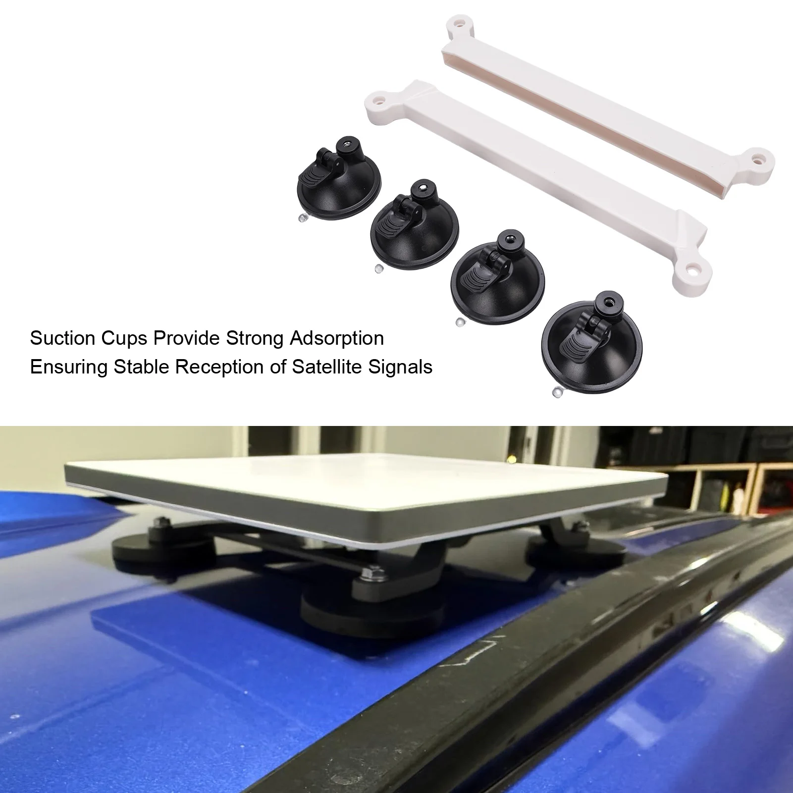 Satellite Car Suction Cup Bracket Stable Sturdy Easy Install 12.01in Satellite Car Suction Cup Mount Weatherproof for Sunroofs