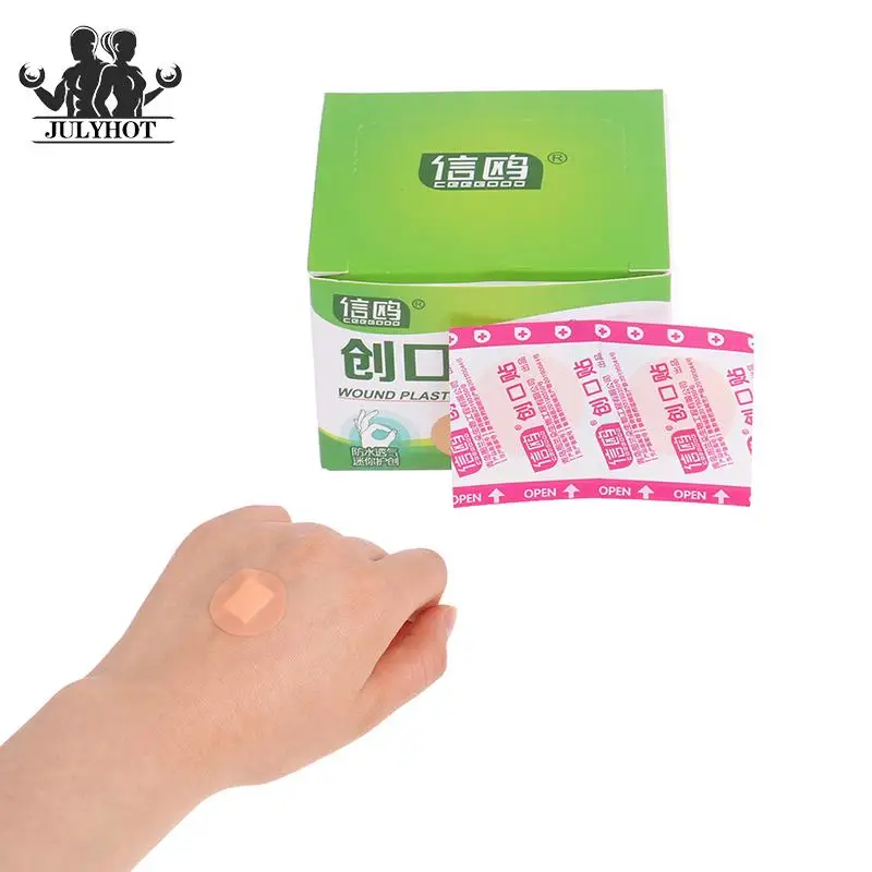 100pcsboxRoundBandAidVaccinumSyringeInjectionOrificeHolePatch