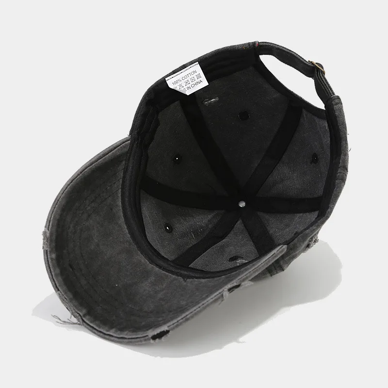 Cap with Name Customized Broken Burr Snapback Cap Sunscreen Customized Broken Burr Washed Baseball Cap For Women Men 4
