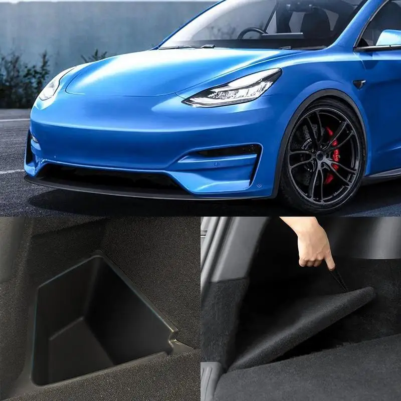 

Аксессуары для автомобиля, боковой контейнер для хранения модели Tesla, водонепроницаемые мусорные баки без запаха, боковой контейнер для хранения в багажнике