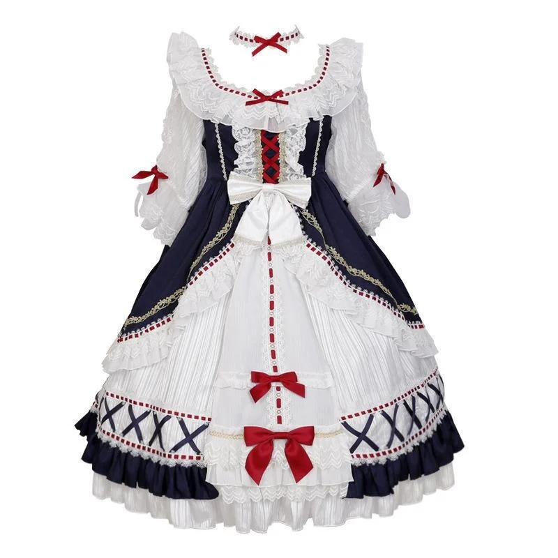 Lolita Dress Palace White Xueji Long Sleeve Dress Lovely Lolita Sweet Skirt