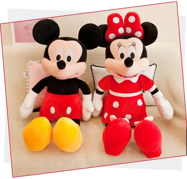 MINISO Disney Mickey Mouse Plush Toys Kawaii Anime Mickey Minnie Stuffed Plush Models Decoration Dolls for Kids Birthday Gift 6