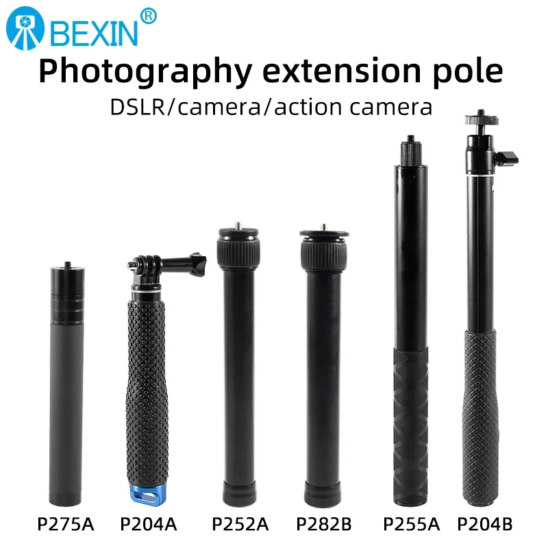 Camera Tripod Tripod Extension Rod Professional 1/4 Screw Handheld Stabilizer Adapter Adjustable For DSLR Camera