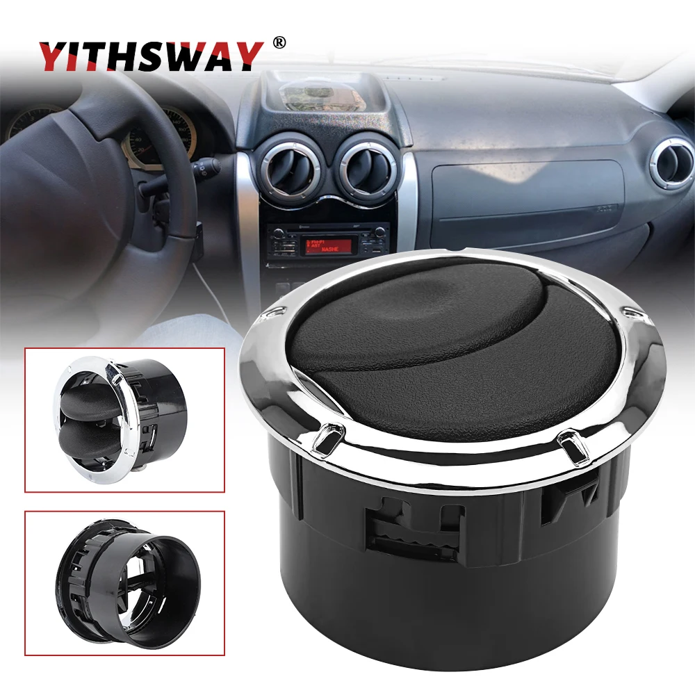Griglia Di Ventilazione Cruscotto Cromata Per Dacia E Renault Duster, Logan, Sandero, Master – Sostituzione Diretta, In Plastica Nera