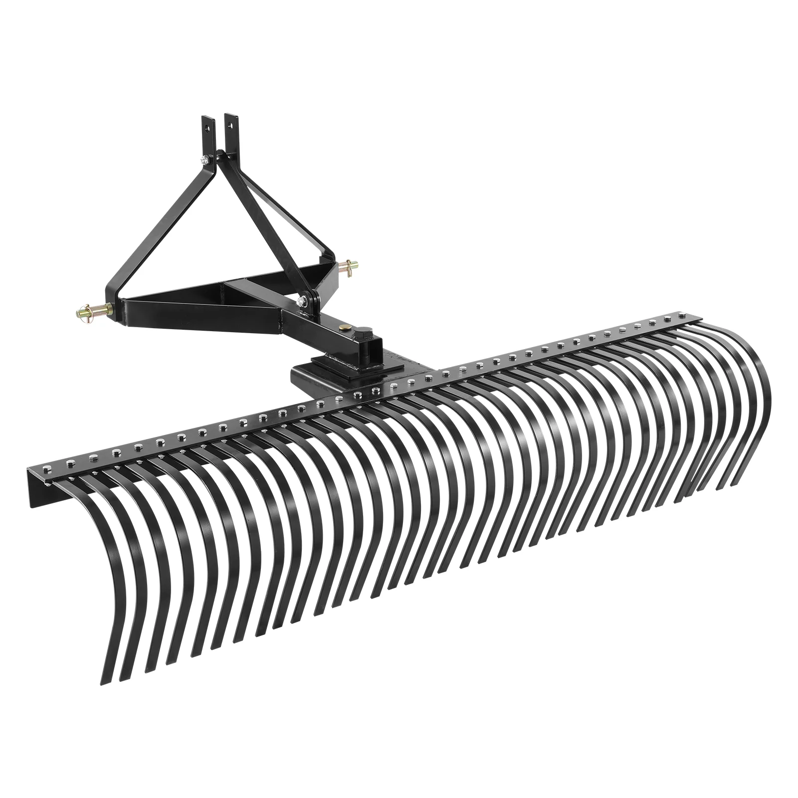 SucceBuy Tow Behind Dethatcher 72-inch Tow Dethatcher with 36 Steel Tines 3-Point Lawn Dethatcher with Attachments for Tractor