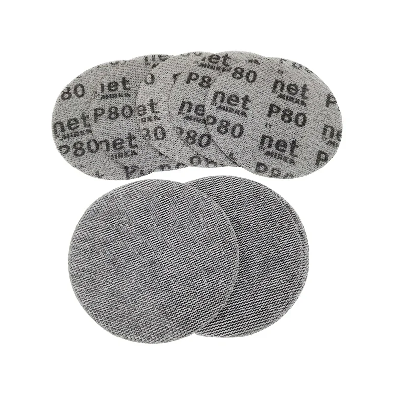 5" Inch 125mm Mirka Autonet Mesh Sandpaper Abrasive Grid Dust Free Sanding Discs Net Sandpaper Anti-blocking 80-800Grit Car Pain