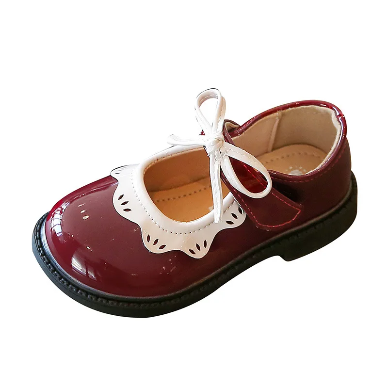 Girls' Small Patent Leather Shoes Spring Autumn New Korean Version Bowknot Princess Shoes Kids Chaussure Enfant Fille
