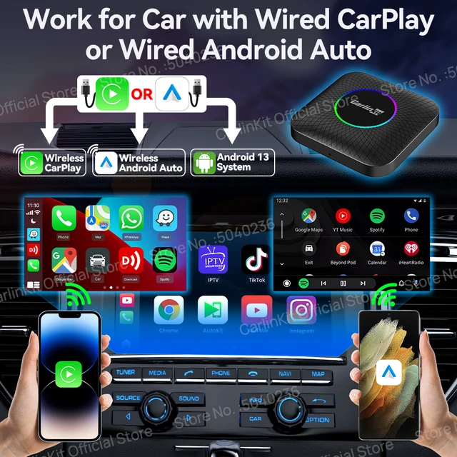 2025 CarlinKit CarPlay AI Box Android 13.0 SM6225 QCM6125 Android Auto Wireless CarPlay Adapter 2.4+5GGPS 64G 128G FOTA Upgrade 3 2025 CarlinKit CarPlay AI Box Android 13.0 SM6225 QCM6125 Android Auto Wireless CarPlay Adapter 2.4+5GGPS 64G 128G FOTA Upgrade 3