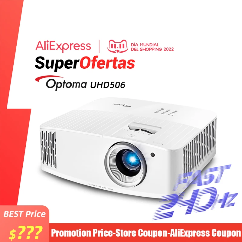 Optoma 4k Projector 3840x2160 240hz Refresh Rate For Gaming Wifi 3d Hdr