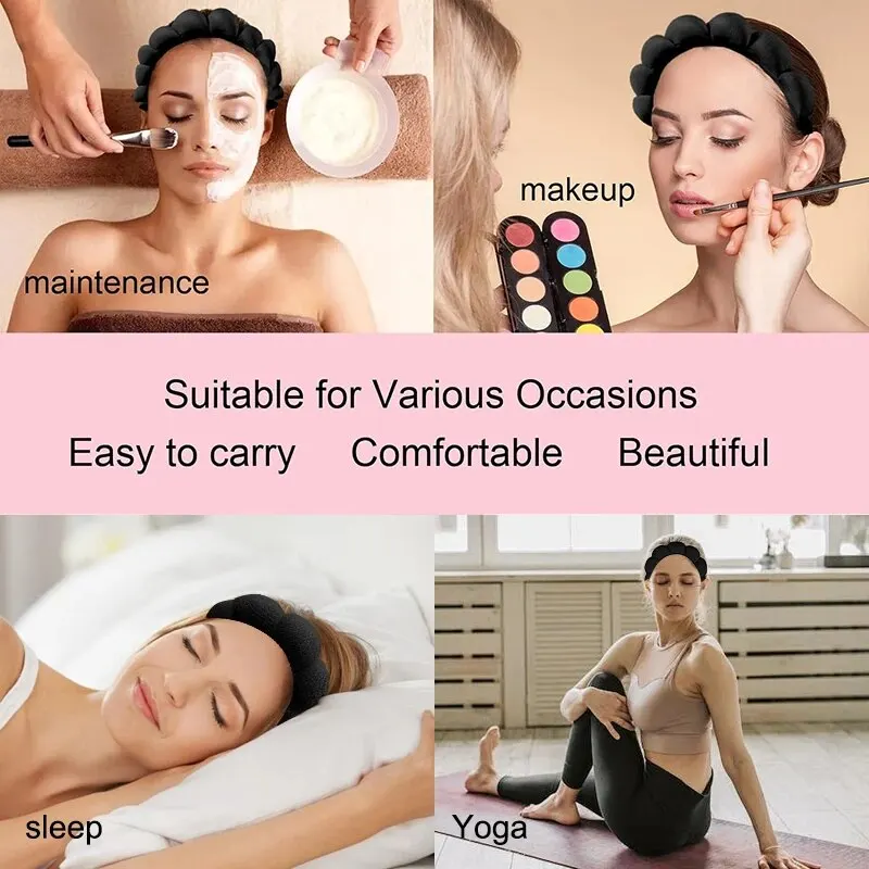 Hair Band Wash Face Shower Cloud Sponge Hair Band Makeup Removal Bubble Soft Headband Europe America cat ear headband,makeup tools,beauty supplies