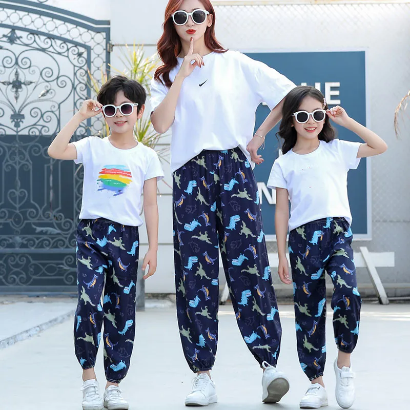 Kids Pants Summer Thin Mosquito Children Printed Bloomers Beach Pants