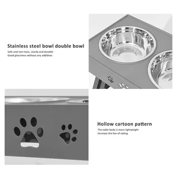 Stainless Steel Elevated Dog Bowl Non-Slip and No Spill Design Bowl Pet Supplies Suitable for Promote Healthy Digestion Xuan-US 4