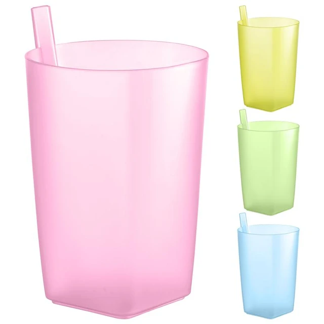 1pcs Infant Children Kids Baby Sip Milk Cup With Built In Straw Mug Drink  Home Colorful Cups Built-in Straw - Tumblers - AliExpress