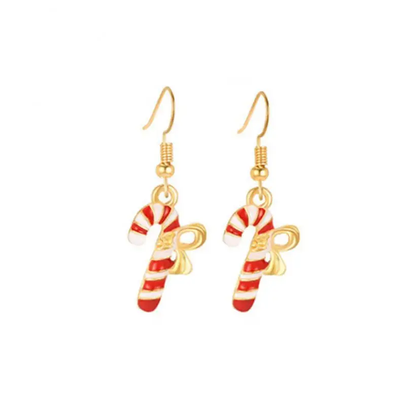 thumbnail image 1 of Juego de pendientes de botón navideños para mujer 2025, pendientes de aro con decoración de alce, árbol de Navidad, muñeco de nieve y luna, joyería para oreja perforada, regalo, 1 of 5