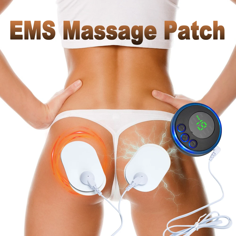 

EMS Hips Trainer Electric Pulse Massager Patch Electrode Gel Pads Tens Back Stretcher Cervical Masajeador Butt Muscle Stimulator