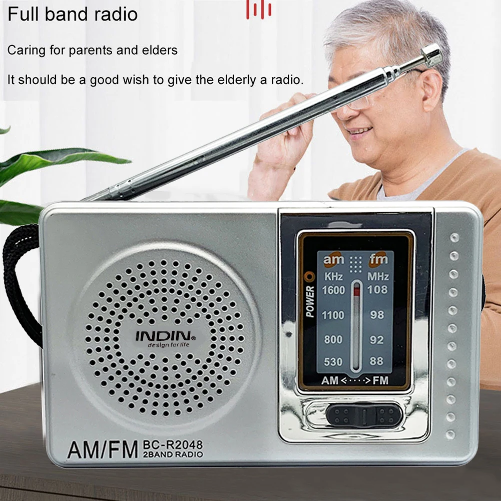 Description Picture 6 of itemFM/AM Radio Dual Band Portable Weather Radio Battery Powered Music Player 3.5mm Jack Built-in Speaker with Telescopic Antenna
